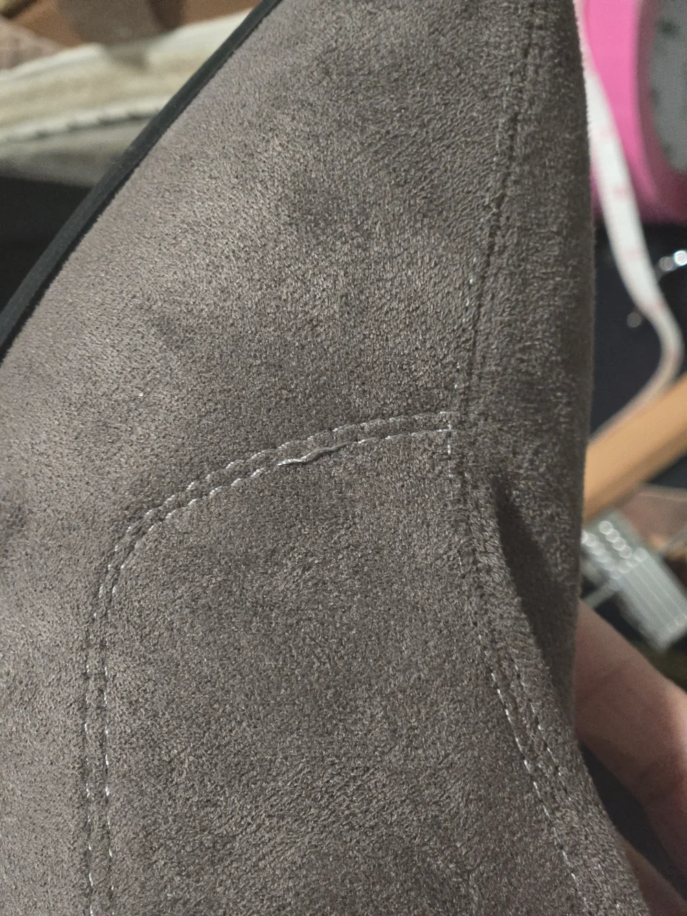Lulu's Taupe Suede Over-the-Knee Block Heel Boots